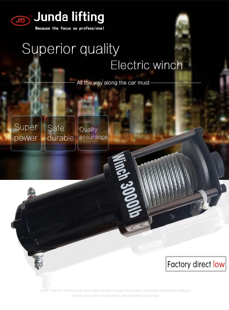 Fast Speed Light Duty Electric Winch 12v/24v 3500lbs/car Pulling Winch