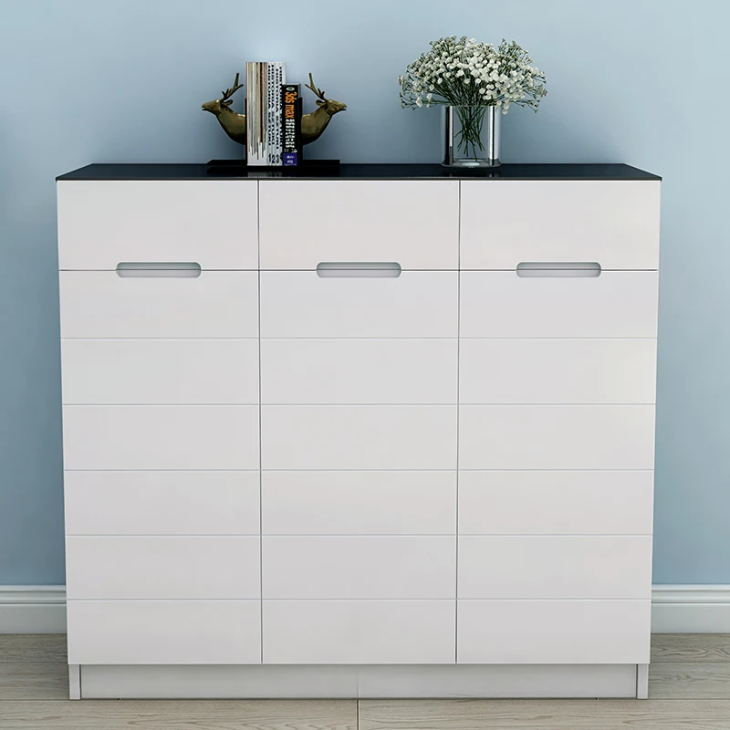 
European wooden shoe storage closet organizer cabinet solid wood rack 