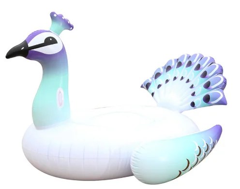 

Inflatable Peacock Pool Swimming Float Toy Ride On Rafting Water Beach Summer, White