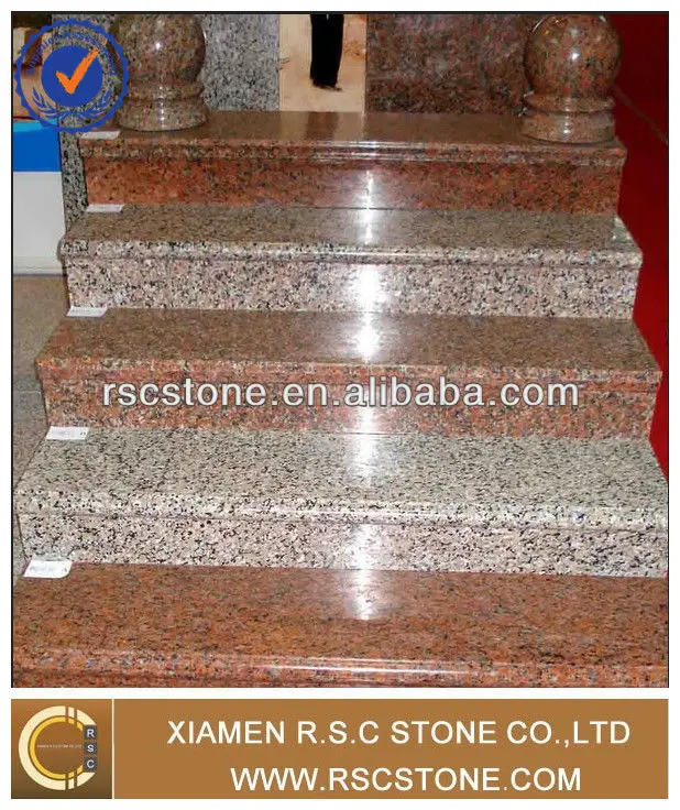 maple red G562 granite step stair