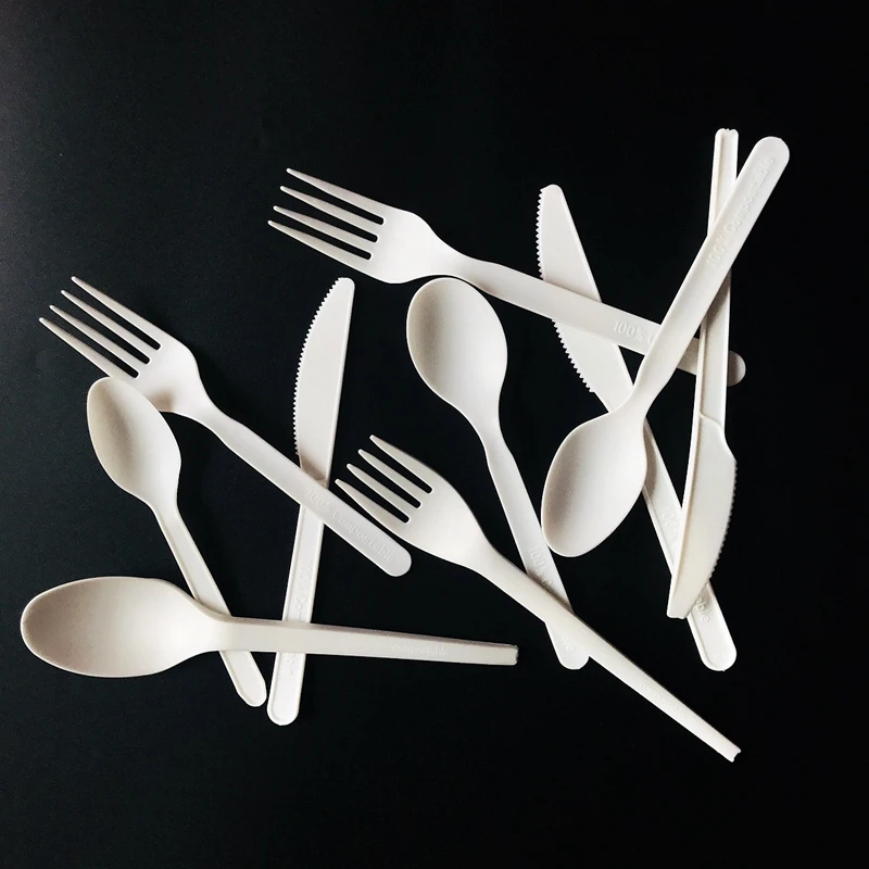 
6.5 INCH CPLA fork with customized bio. bag wrapped 