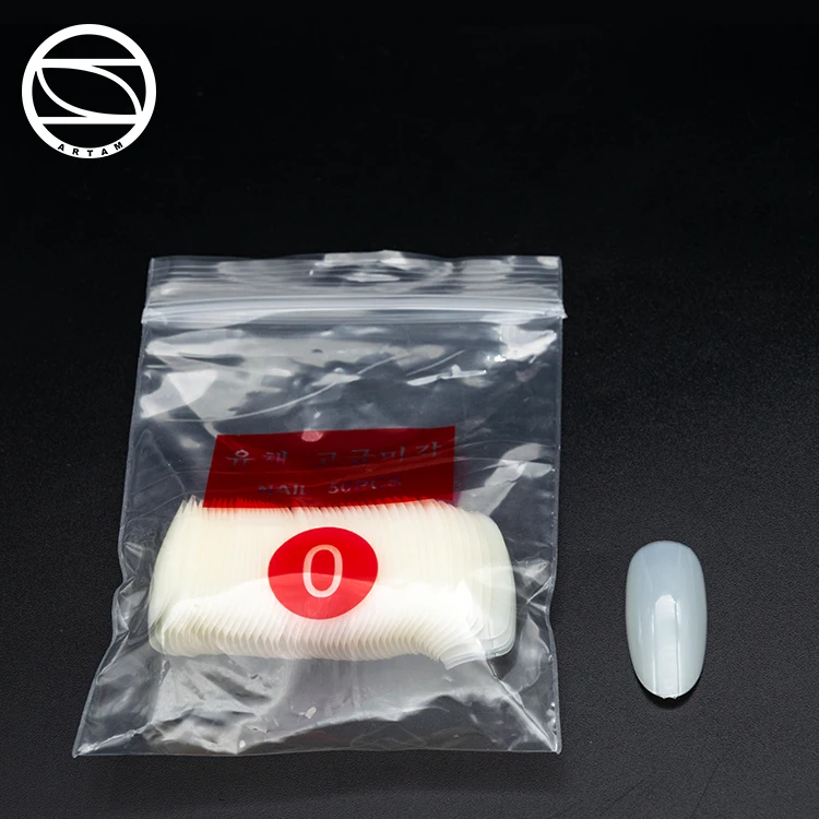 

Oval Nail Tips Natural Full Cover Acrylic False Nails
