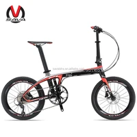 

SAVA Carbon Fiber folding bike 20 inch Ultralight 9 Speed 3000 Derailleur Mini Compact City Tour Bike High Quality