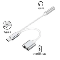 

2 in 1 USB C to 3.5mm Audio Adapter Jack Headphone Adapter Converter Supports Audio and Charging for Motorola MotoZ, Letv Le
