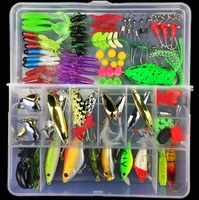 

Amazon Customized Fishing Tackle Box Hard Soft Fishing Lure Accessories Hooks Swivels Fishing Lures Kit combo