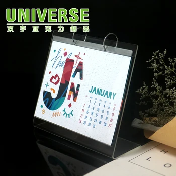 Universe Acrylic Digital Desk Calendar With Stand Customized