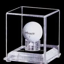 Ball Box--y1307232/hexagon Glass Football Display Case By Steiner/wood