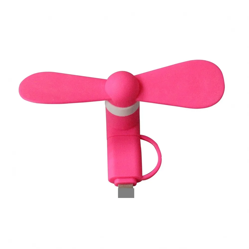 Portable 2 In 1 Mini Fan Micro Usb Fan Phone Electrical Fan For Iphone