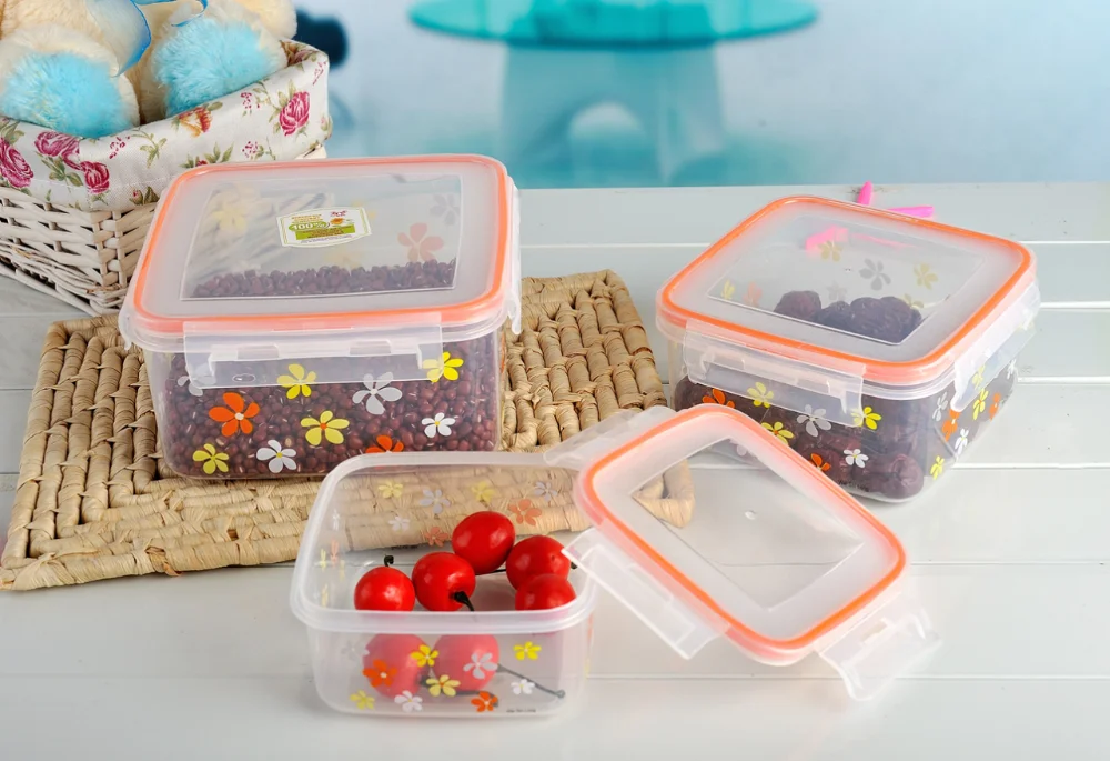 China supplier pp material 4 compartment lunch box,food storage