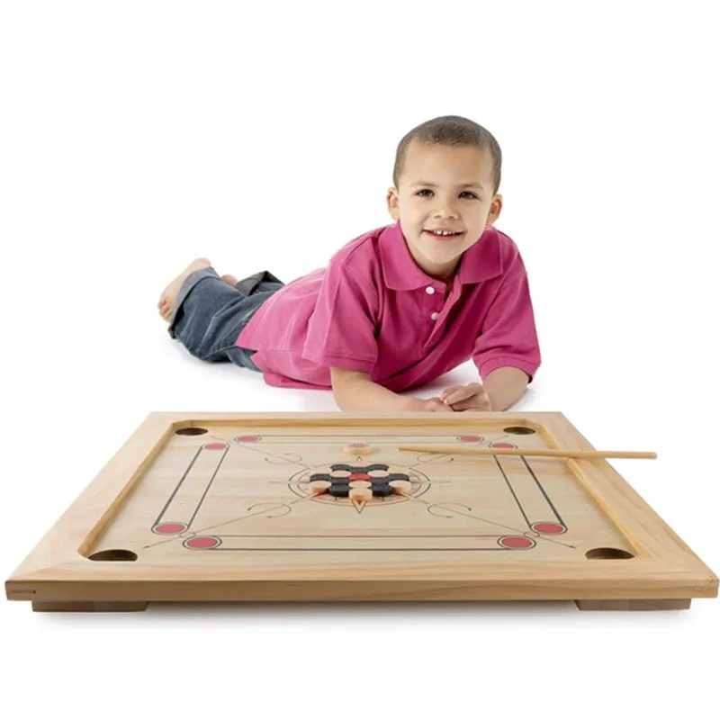 26 Inch Wooden Carrom Board Game with Coins /& Striker