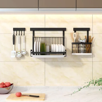 New Style Free Punch Wall Mounted Hanging Kitchen Stainless Steel Tools Rack Buy Hanging Kitchen Rack Wall Mounted Hanging Rack Stainless Steel Tools Rack Product On Alibaba Com