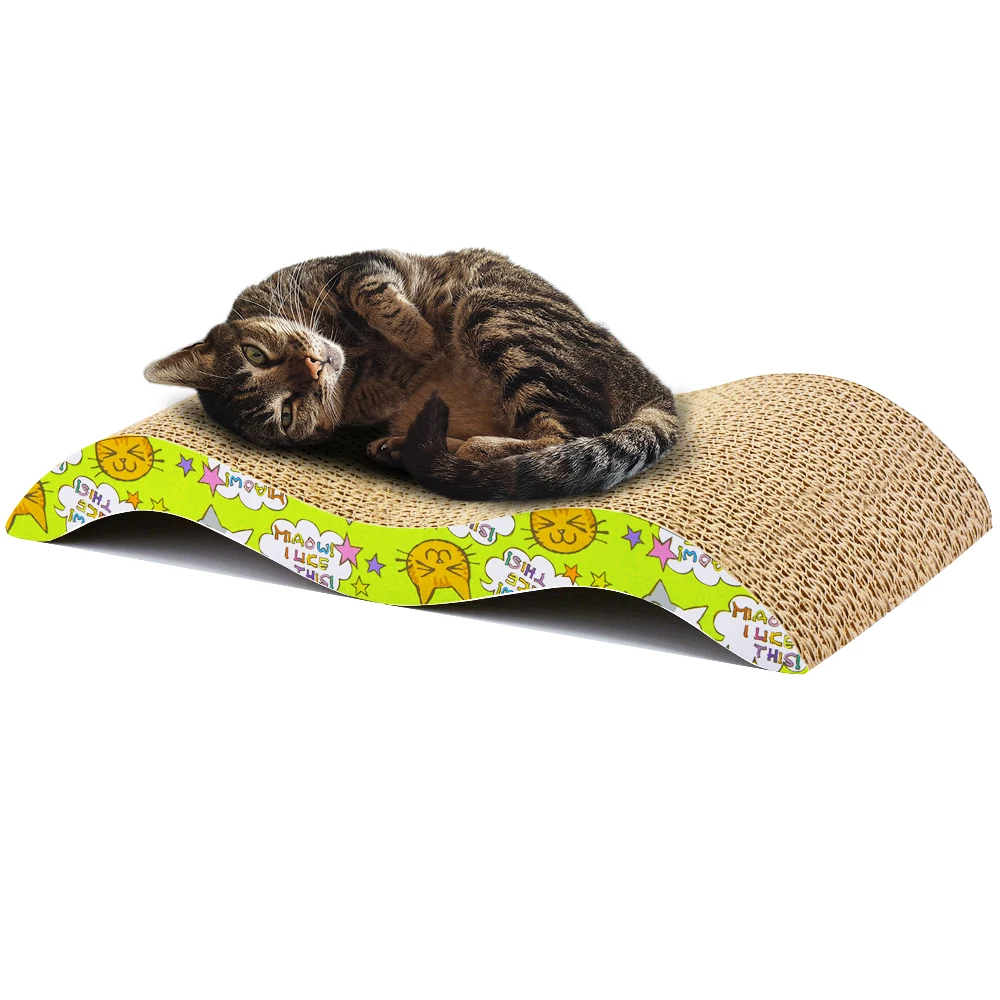 

icle Brand-Curve M and W shaped Cat Scrather Applications Paper Catnip Cat Toys Cat Supplies Scratching Cardboard-ic-0003-W, Craft