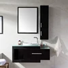 Modern ceramic basin hotel wall mounted PVC hanging bathroom corner cabinet