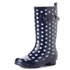 Newest dot pattern rubber boots for women