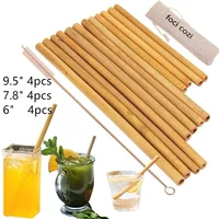 

Bamboo Drinking Straws With Customized Logo Reusable Bamboo Straw