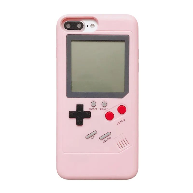

Playable Gameboy Tetris Phone Case For iPhone X 7 8 Plus Retro Game Console Cover For iPhone 6 6S Plus Gift Fitted Case