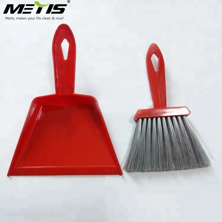 New Design Mini Red Broom And Dustpan Set For Cleaning Table