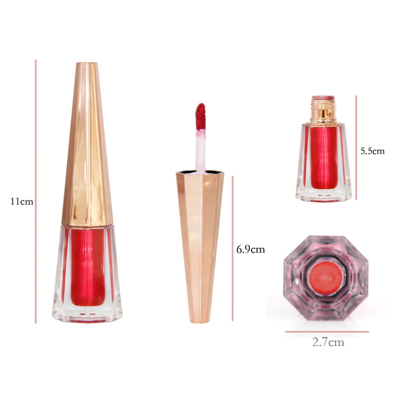 

low MOQ shimmer metallic lip gloss waterproof long lasting metallic liquid lipstick, Multi-colored