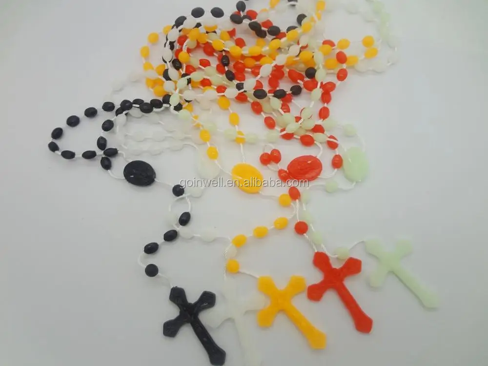 Cheap Jesus Manufacture Multicolor Luminous Plastic Rosary Buy Cheap