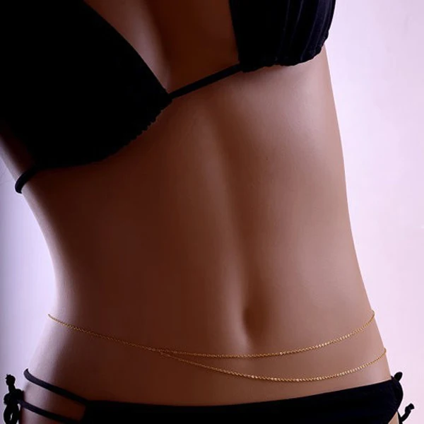 

Beach Jewelry,Wearable Body Chain Jewelry,Alloy Body Jewelry Belly Chains, Gold