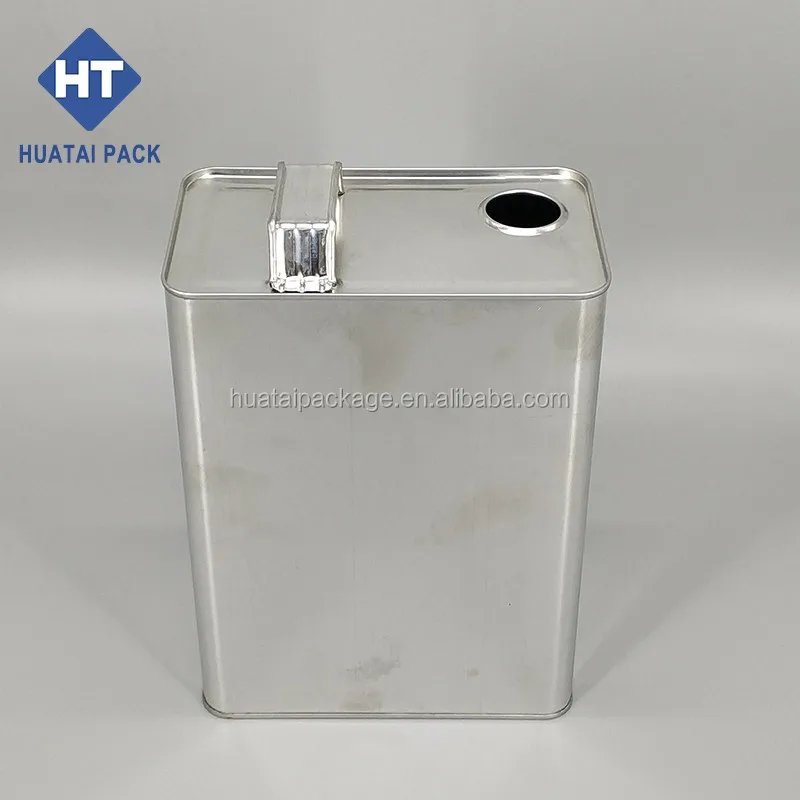 3.7l Square Engine Oil Can With Screw Lid And Metal Handle,5 Liters F