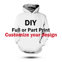 

NADANBAO Brand men women unisex customized pattern hoodie 3D sublimation printed DIY logo sweatshirts