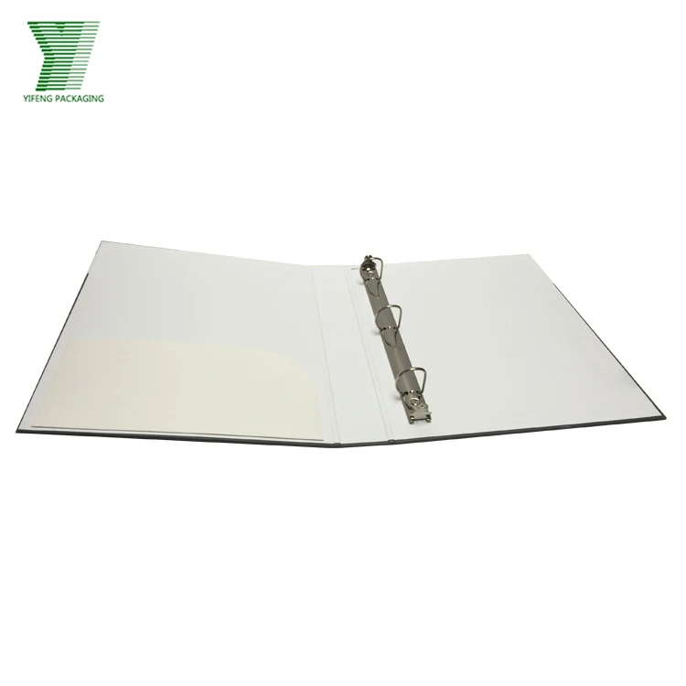 Custom A5 A4 3ring Black Hardcover Office Cardboard Paper Custom Logo