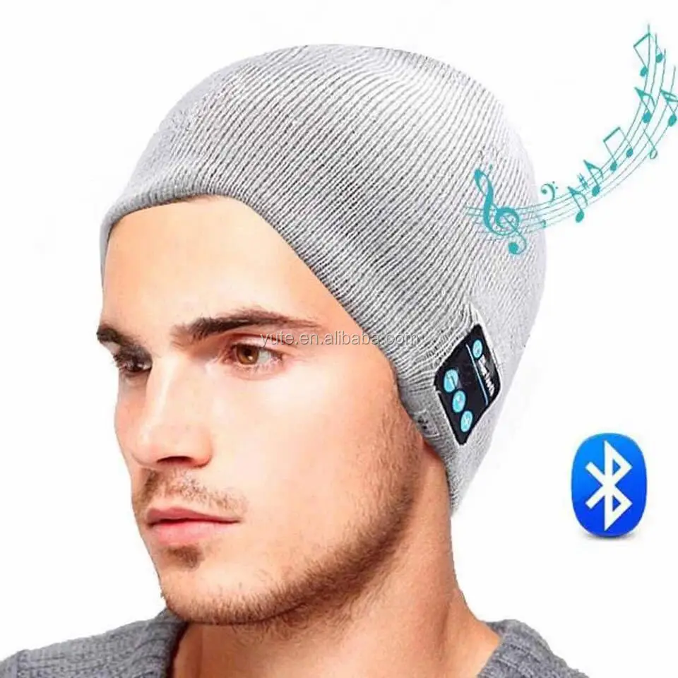 

Winter Warm Beanies With V3.0+ EDR Music Hat Skullies Unisex Cool Knitted Cap Wireless Hat, Black, blue, gray, white