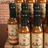 Food Grade 150ml 250ml Hot Chilli Sauce Glass Bottle With Ribbed Lined Caps & Orifice Reducers