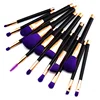 Wholesale New 15Pcs Luxury Synthetic Complete Rose Gold Makeup Brush Set