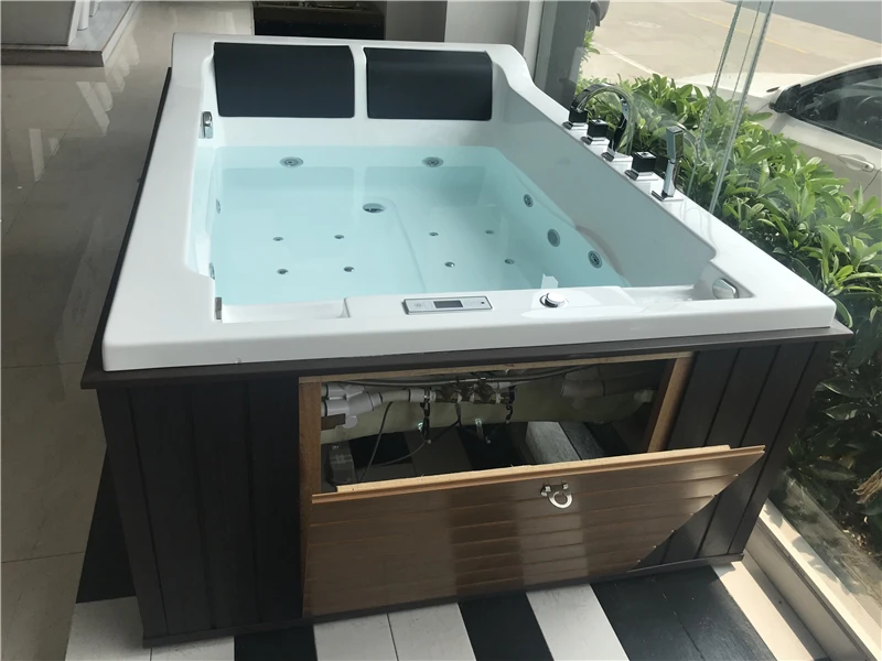 2 People Jetted Bathtub Hydrotherapy Bath Shower Combo Whirlpool