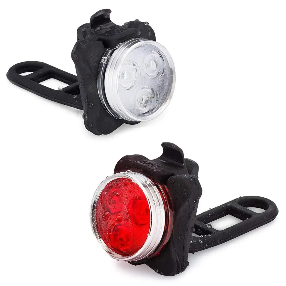 Amazon hot sale USB Rechargeable Bike Light Set Powerful Lumens Bicycle LED Front and Back Rear Lights
