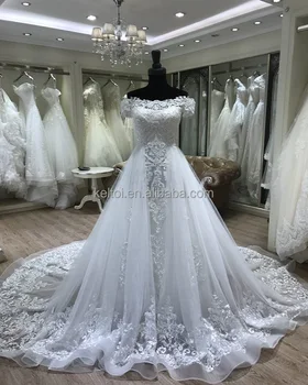 2019 Alibaba Mermaid Wedding  Dress  Detachable  removable  