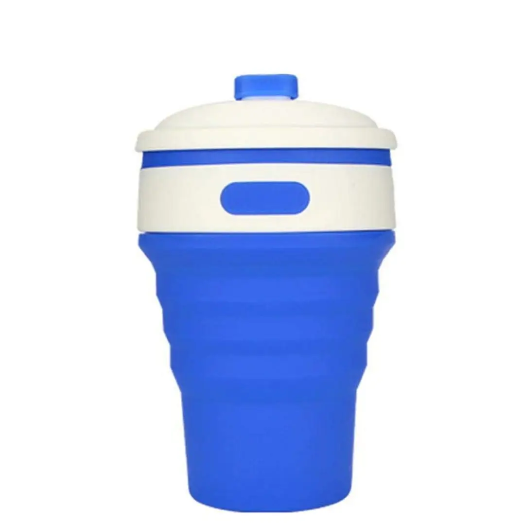 Portable Soft Silicone Leaf Shape Camping Hiking Home Water Drink Pocket Cup NEW