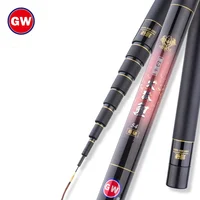 

GW new fashion 4.5m 3.6m 6.3m 7.2m long telescopic fishing pole 7 piece super hard high carbon fishing rod for sale
