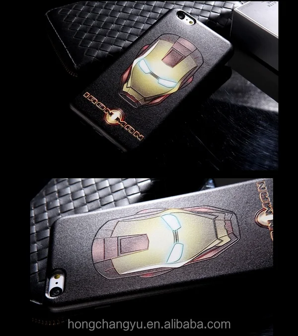 hot item 3D batman iron man emboss silicone phone case for iphone 6 6s (14).png