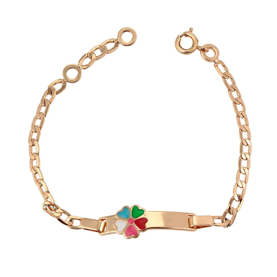 

bracelet 002 xuping glaze multi color flower chain bracelet for children