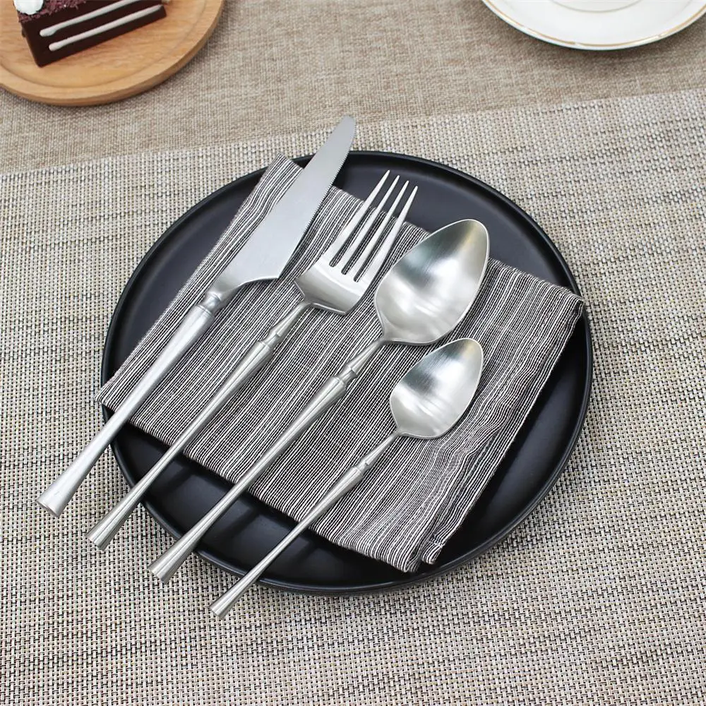 

Factory direct 18/10 stainless steel cutlery set knife fork spoon for hotel and home, Customized