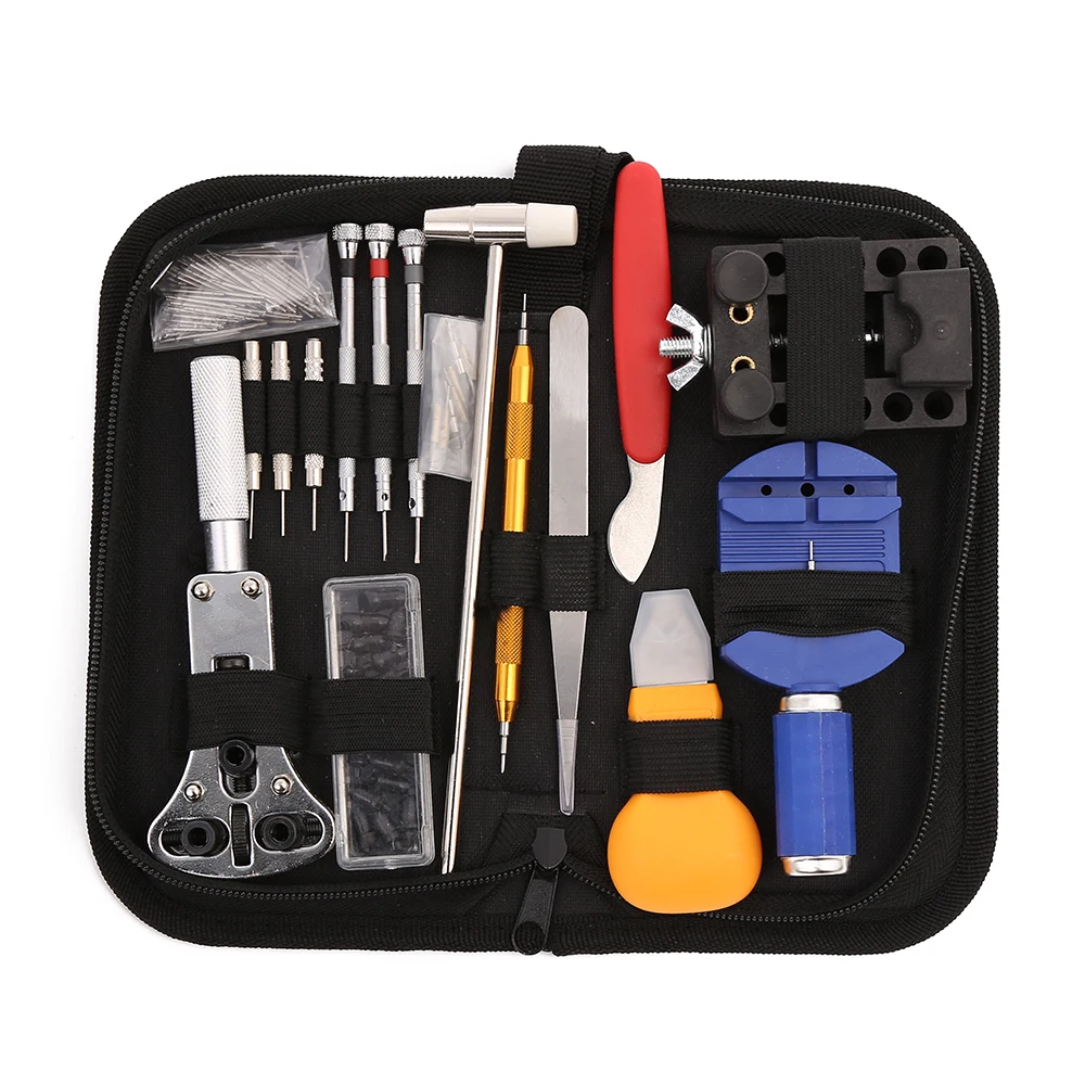 

Professional Spring Bar Tool Set Watch Band Link Pin Tool Set Watch Repair Tool Kit, Black