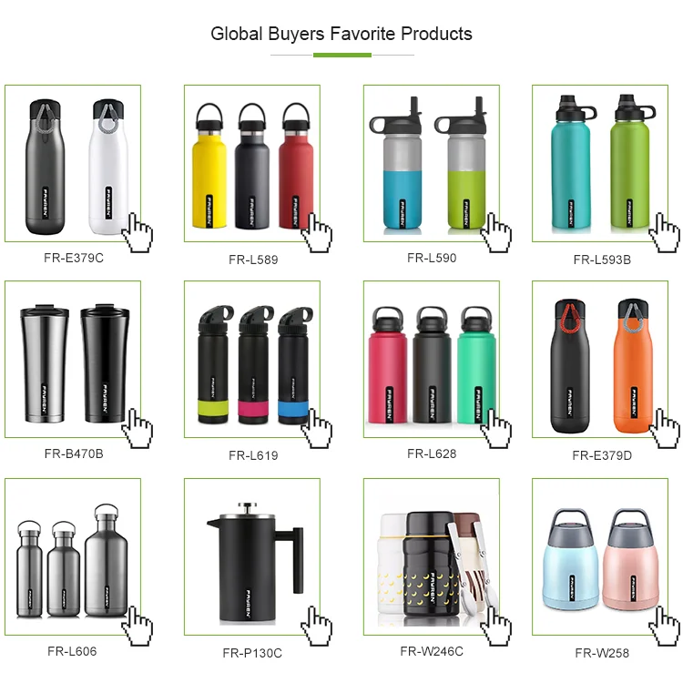 Wholesale fayren eco -friendly bpa free custom thermal vacuum insulated metal stainless steel hot drinking sports water bottle