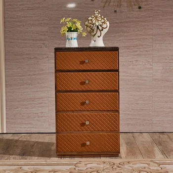 Fo441 Industrial Modern Oak Wood Faux Leather Bronze Brushed