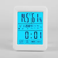 

Big LCD Backlight Wall Clock With Thermometer And Hygrometer