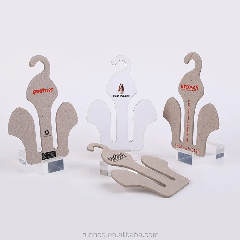 Customizable Sizes Logos Paper Hangers For Baby Children Shoes Slippers Sandals