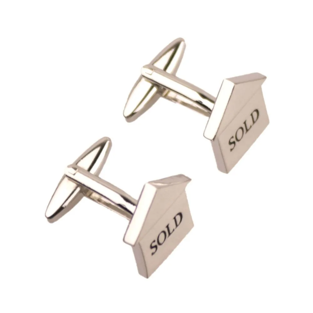 

men's necessary cufflinks Cute House Shape Custom unique for sale House cufflinks