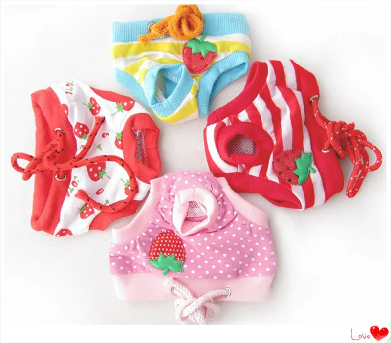 

Pet Physiological Pants Puppy Dog Cat Underwear Suspender Dog Cute Shorts Diaper Sanitary Briefs Panties, As picture