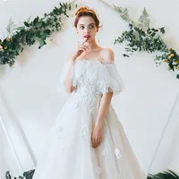 

2019 New French Vintage Bridal Gown Fashion Wedding Dress for Church dress