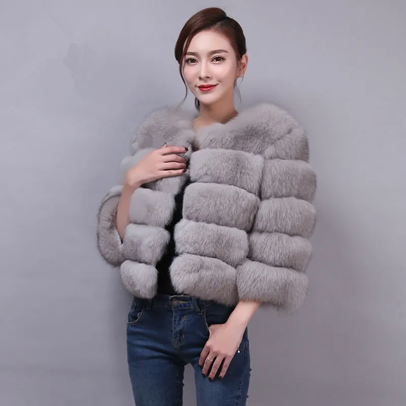 Wholesale Fancy Women Fox Fur Coat Custom Winter Fashion Real Fox Fur ...