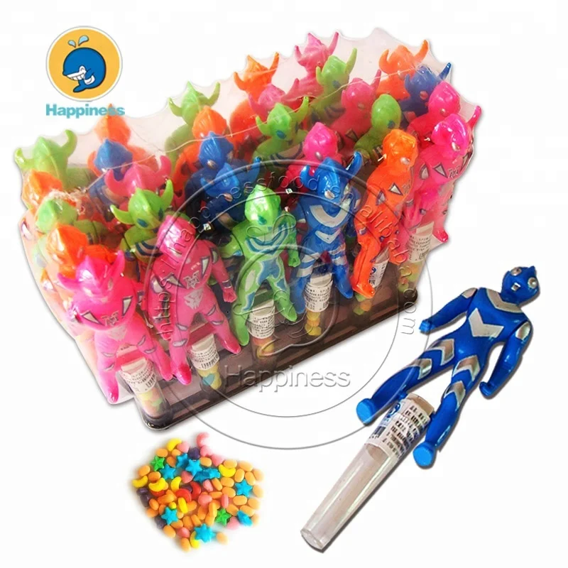 

robot toy candy fruit press candy cartoon toy candy, Multi-colored