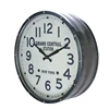 China retro silver large tyre wheel shape wall clock