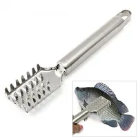 

1pcs Stainless Steel Fish Scaler Kitchen Craft Scale Skin Remover Cleaner Peeler Steel Fish Tool